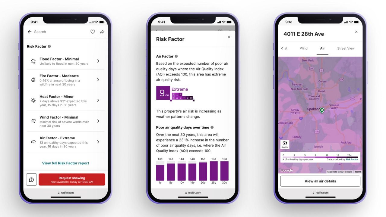Redfin now includes air quality risk in home listings